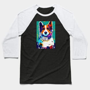 Astronaut corgi portrait Baseball T-Shirt